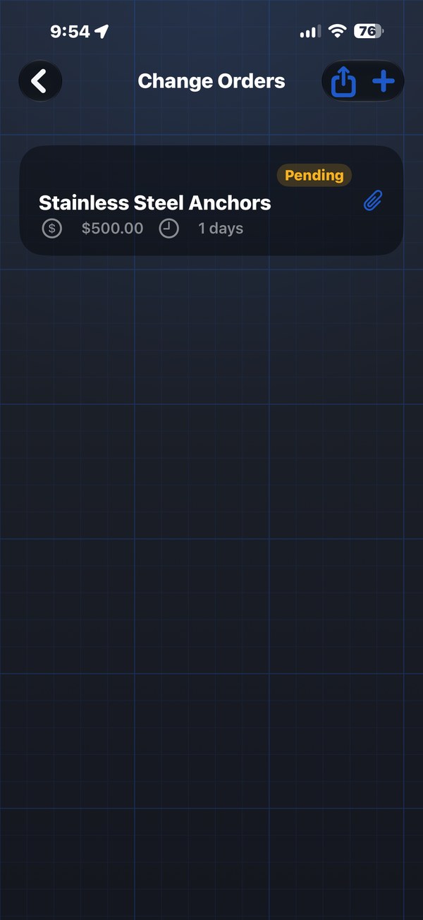 Change orders